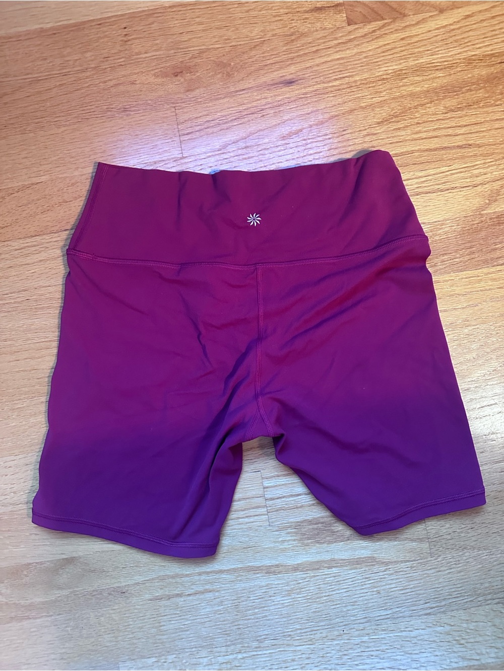 Athleta Plum/Magenta High-Rise Bike Shorts - Picture 2 of 2